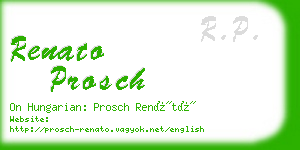 renato prosch business card